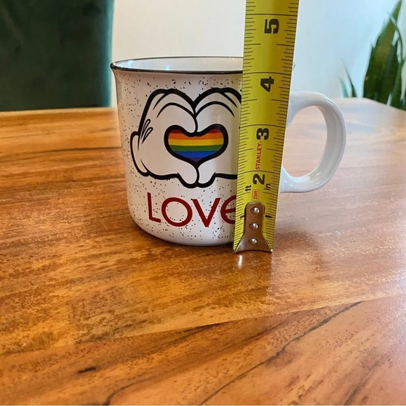 Disney Mickey Rainbow Heart Hands Pride Love Mug 20oz - Picture 3 of 11